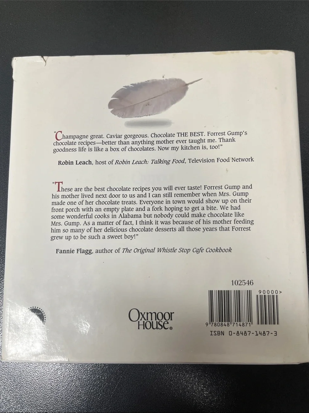 1995 Forest Gump My Favorite Chocolate Recipes Cookbook - hardcover
